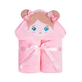 Personalized Ultra-soft Baby Hooded Blanket for Blue Eyes Baby
