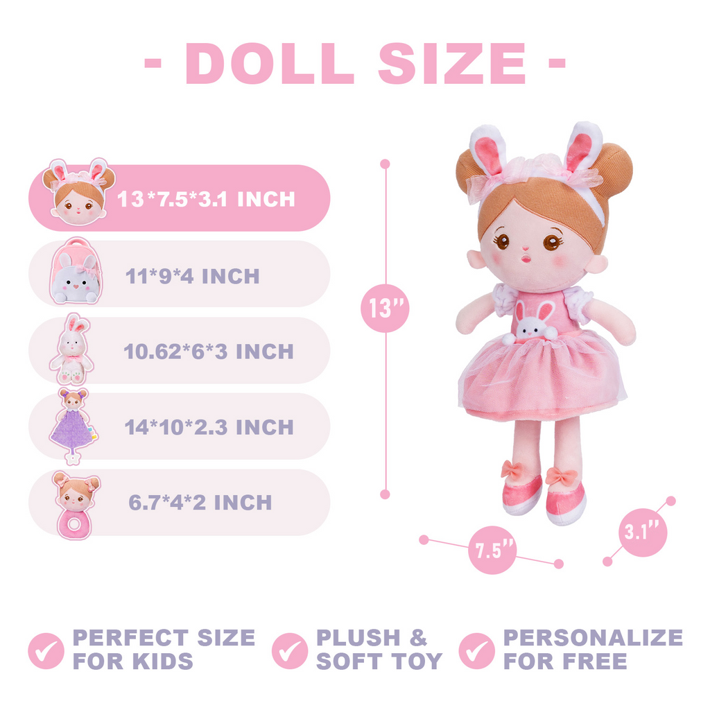 Personalized Bunny Plush Doll (13 Inch)