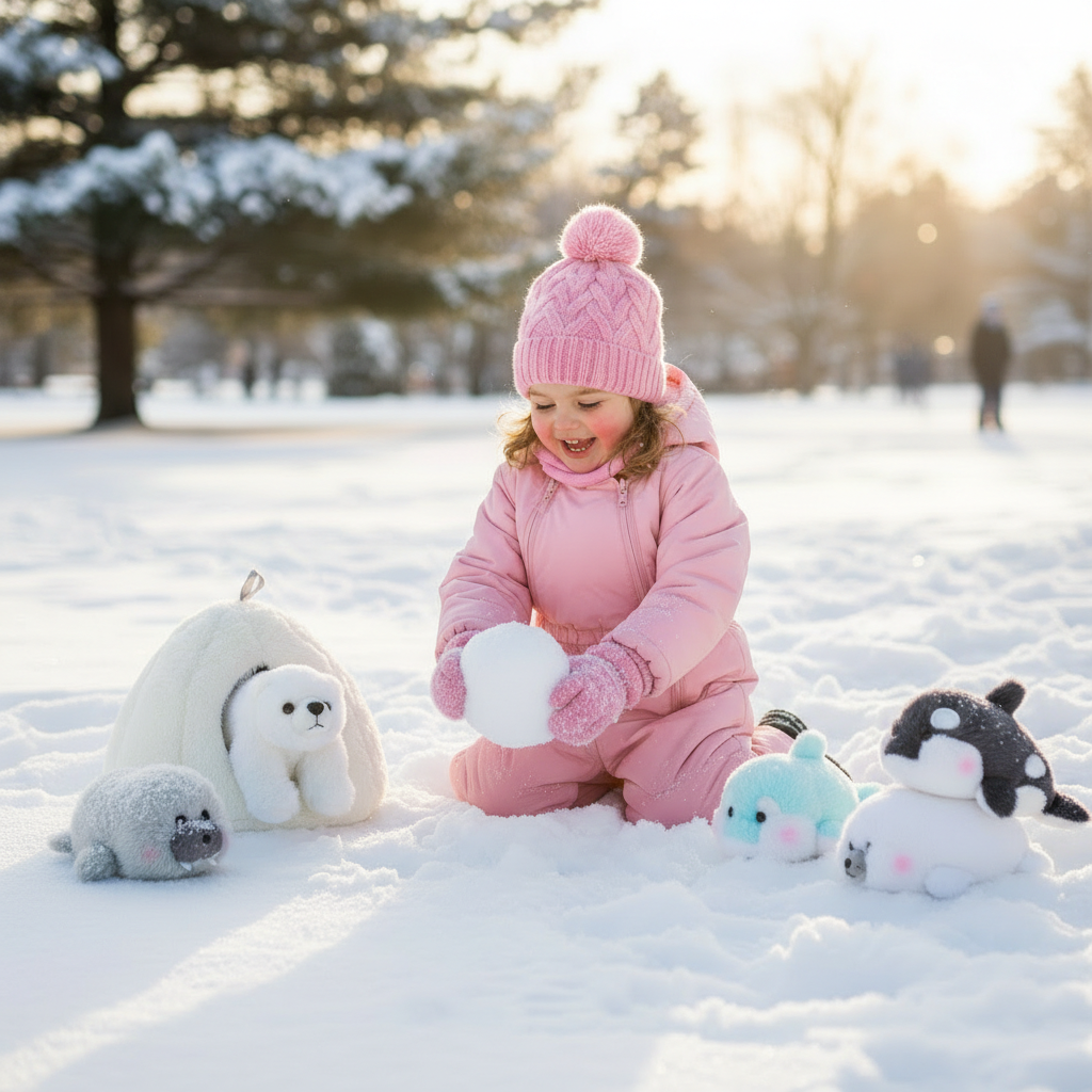Arctic Igloo Plush Toy Set