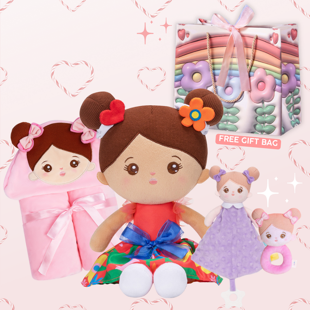 Personalized Doll and Blanket Bundle for Baby