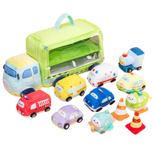 Load image into Gallery viewer, Personalized Baby&#39;s First Cars Sensory Toy Plush Playset