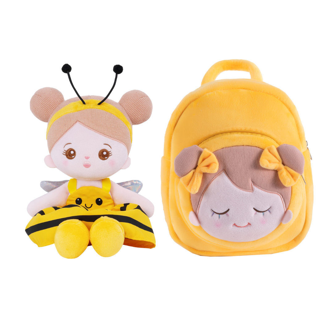 Personalized Yellow Bee Plush Baby Girl Doll