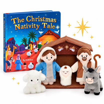 Soft Nativity Playset - Plush Manger with Holy Family & Animals