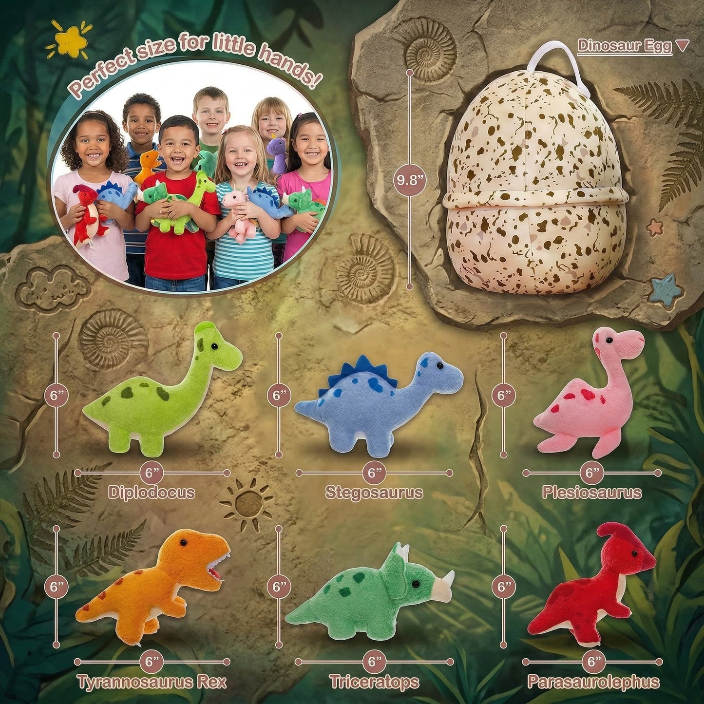 6 Dinosaurs Hidden in a Hatching Egg