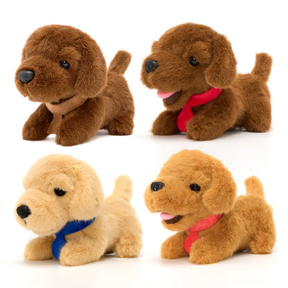 Personalised Plush Golden Retriever Puppy School Bus Playset (5-Piece Set)