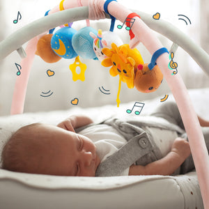 26 Single Alphabet Plush Pendant Stroller Crib Decor (Animal Print on Back)