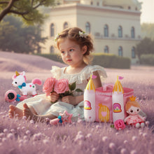 Load image into Gallery viewer, Personalized Baby&#39;s First Princess Castle Sensory Toy Plush Playset