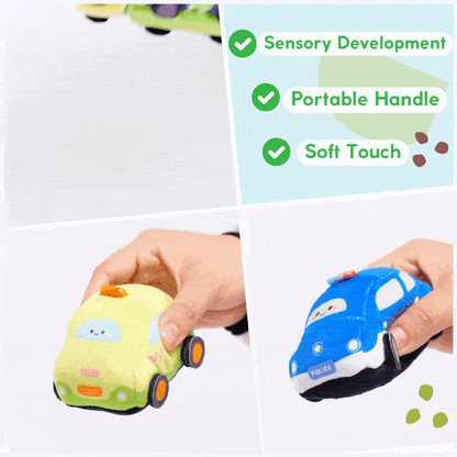 Personalized Baby's First Car Sensory Toy Plush Playset