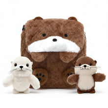 Load image into Gallery viewer, Kawaii Sea Otter Soft Bag, Convertible Backpack to Shoulder Bag
