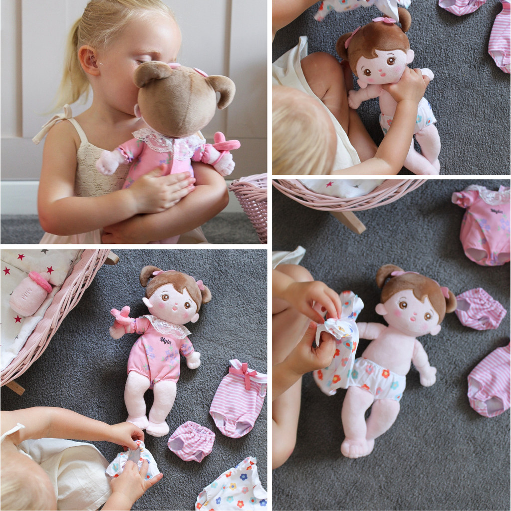 Personalized 13 Inch Plush Girl Doll