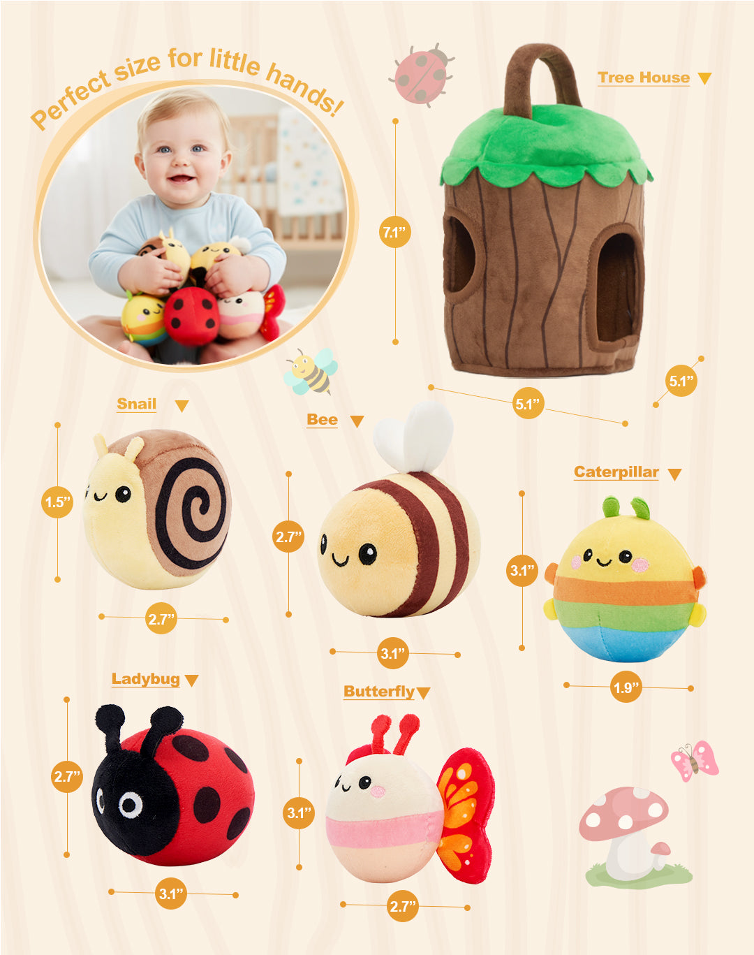 Personalized Plush Playset Sensory Toy Kit - 9 Themes
