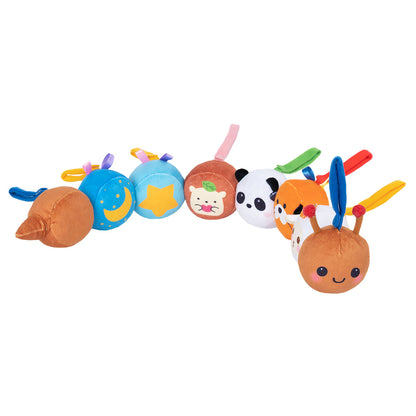26 Single Alphabet Plush Pendant Stroller Crib Decor (Animal Print on Back)