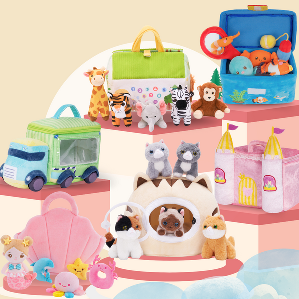 Personalized Plush Playset Sensory Toy Kit - 9 Themes