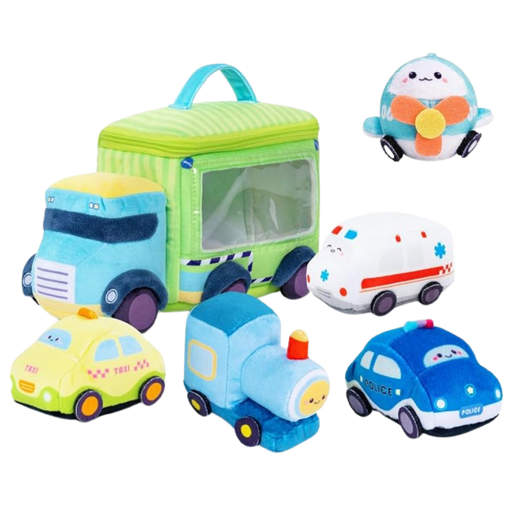 Personalized Baby s First Cars Sensory Toy Plush Playset GB.ouozzzshop