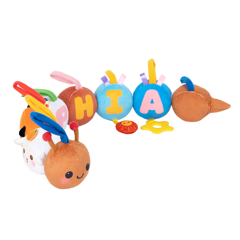 26 Single Alphabet Plush Pendant Stroller Crib Decor (Animal Print on Back)