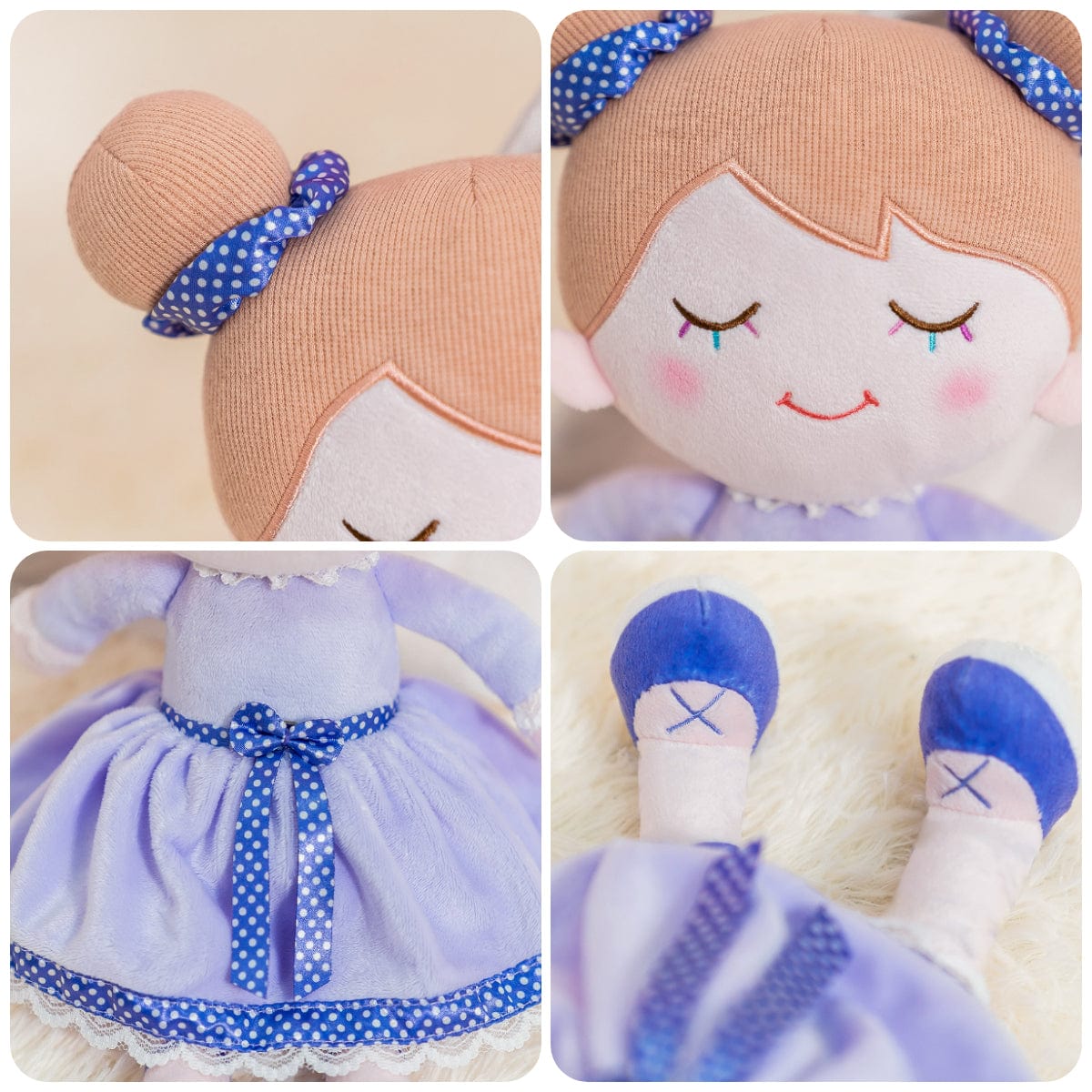 OUOZZZ Personalized Light Purple Doll