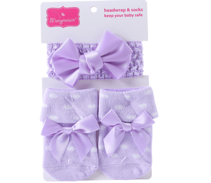 iFrodoll Baby Headwrap and Socks Set