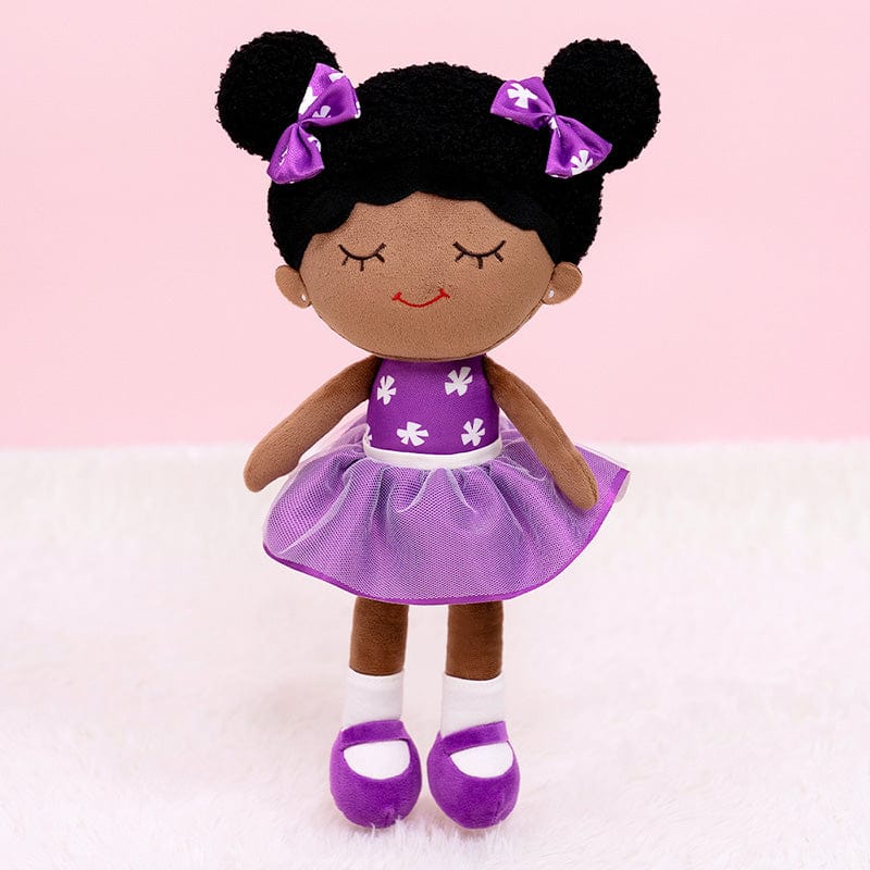 Personalized Deep Skin Tone Purple Doll