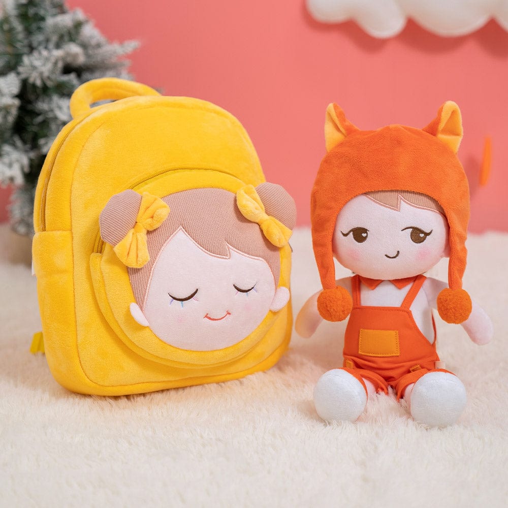 OUOZZZ Personalized Yellow Backpack Fox Becky & Backpack