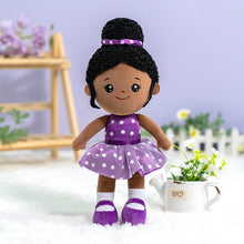 Load image into Gallery viewer, OUOZZZ Personalized Plush Rag Baby Girl Doll + Backpack Bundle -2 Skin Tones Nevaeh - Purple / Only Doll