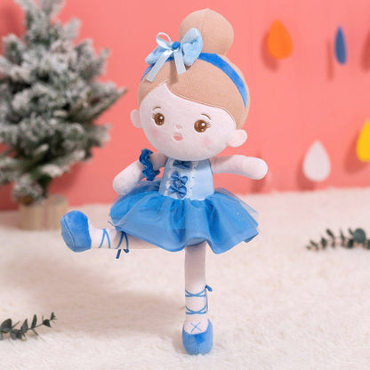OUOZZZ Personalized Blue Girl Plush Doll Abby Ballerina