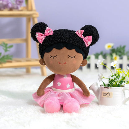 OUOZZZ Personalized Plush Rag Baby Girl Doll + Backpack Bundle -2 Skin Tones Dora - Pink / Only Doll