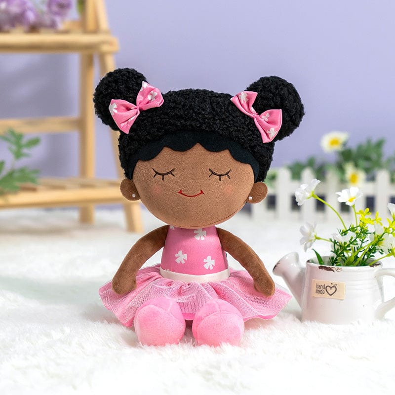 OUOZZZ Personalized Plush Rag Baby Girl Doll + Backpack Bundle -2 Skin Tones Dora - Pink / Only Doll