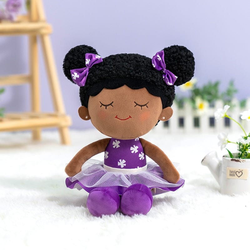 OUOZZZ Personalized Plush Rag Baby Girl Doll + Backpack Bundle -2 Skin Tones Dora - Purple / Only Doll