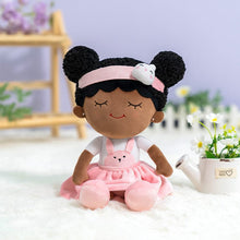 Load image into Gallery viewer, OUOZZZ Personalized Plush Rag Baby Girl Doll + Backpack Bundle -2 Skin Tones Dora Bunny / Only Doll