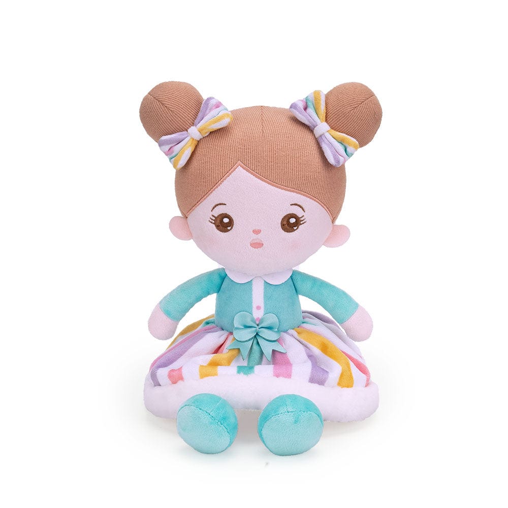 OUOZZZ Personalized Sweet Girl Rainbow Plush Doll