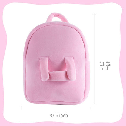 OUOZZZ Personalized Rainbow Doll and Bag Gift Set Iris Rainbow + Backpack