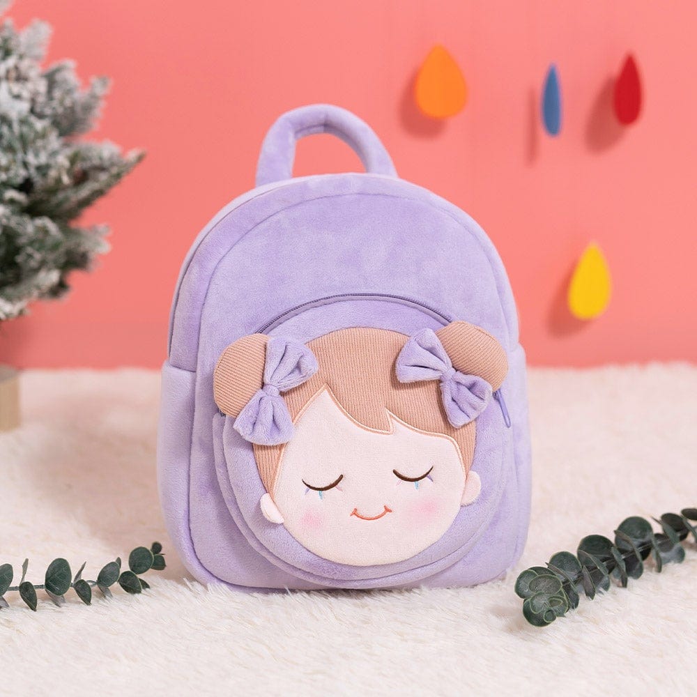 OUOZZZ Personalized IRIS Purple Doll Backpack Gift Set Purple Backpack