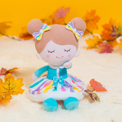 OUOZZZ Personalized Rainbow Doll and Bag Gift Set Iris Rainbow + Backpack