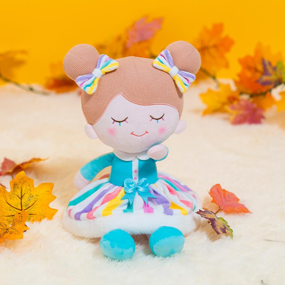 OUOZZZ Personalized Rainbow Doll and Bag Gift Set Iris Rainbow + Backpack