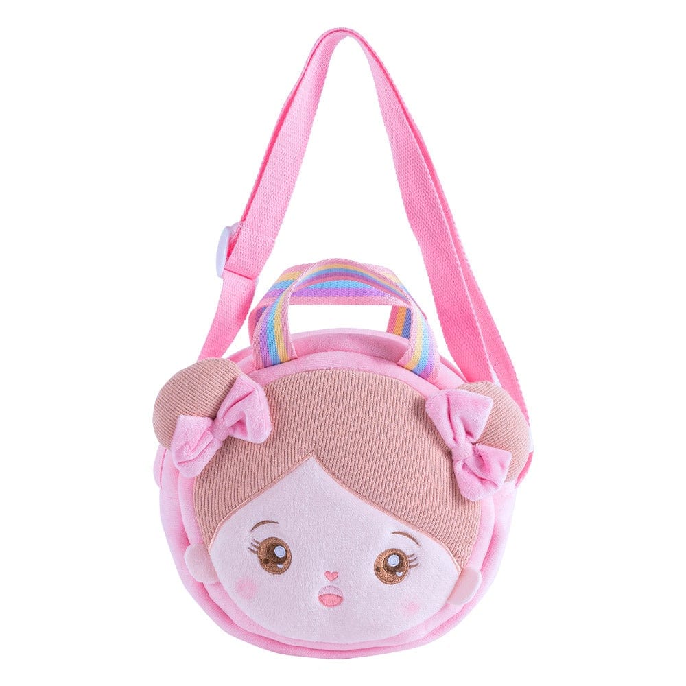 OUOZZZ Personalized Sweet Pink Doll and Shoulder Bag Gift Set Abby Pink + Shoulder Bag