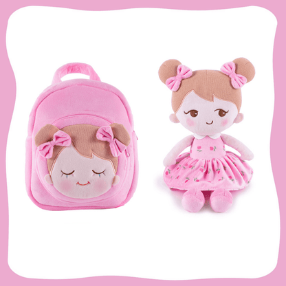 OUOZZZ Personalized Plush Doll and Optional Backpack B- Pink💘 / Gift Set With Backpack