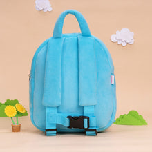 Load image into Gallery viewer, Personalized Blue Plush Backpack