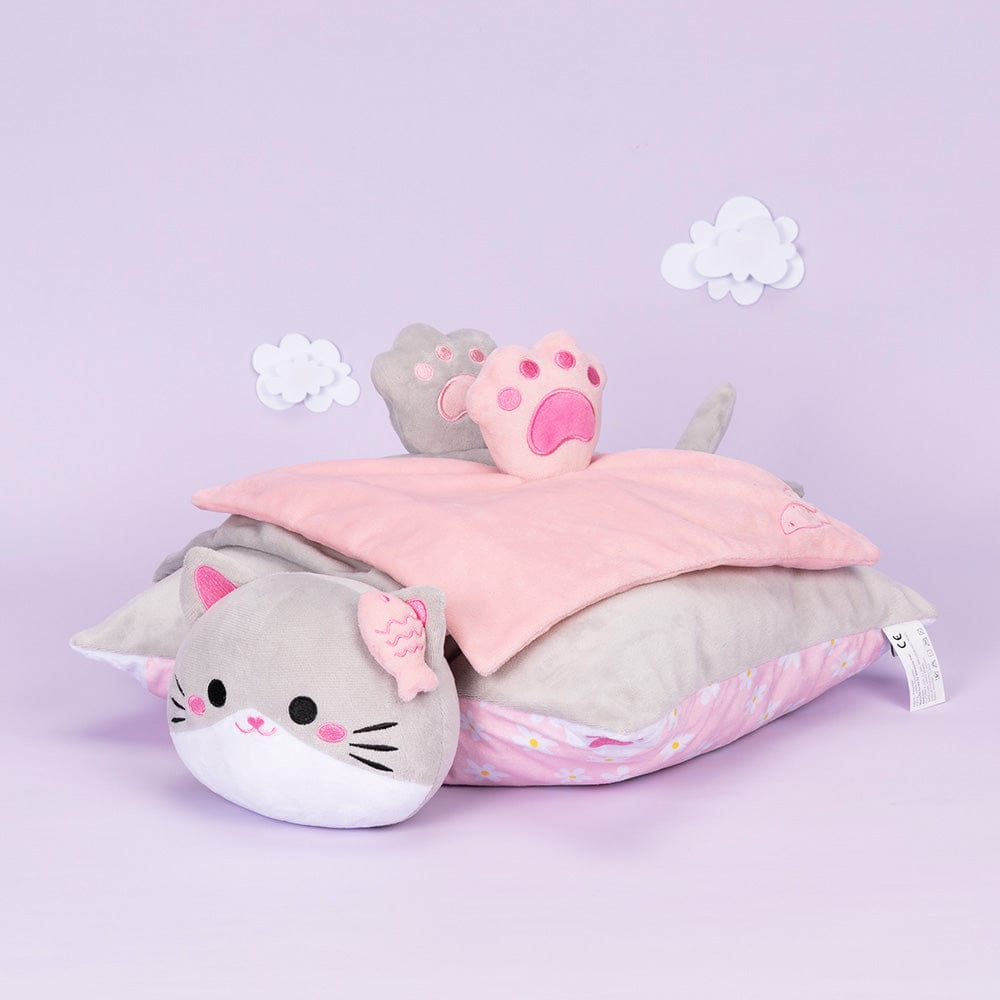 OUOZZZ Personalized Plush Kitten Doll & Pillow & Soothing Towel Gift Set