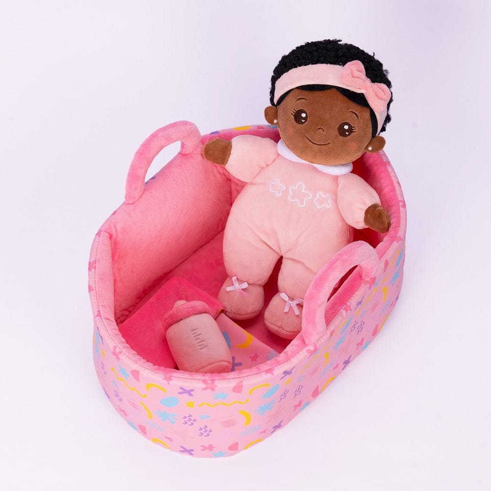 OUOZZZ Personalized Mini Plush Baby Girl Doll & Gift Set