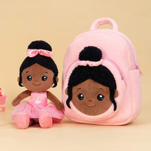 Load image into Gallery viewer, OUOZZZ Featured Gift - Personalized Doll + Backpack Bundle Deep Pink Nevaeh / With Bag