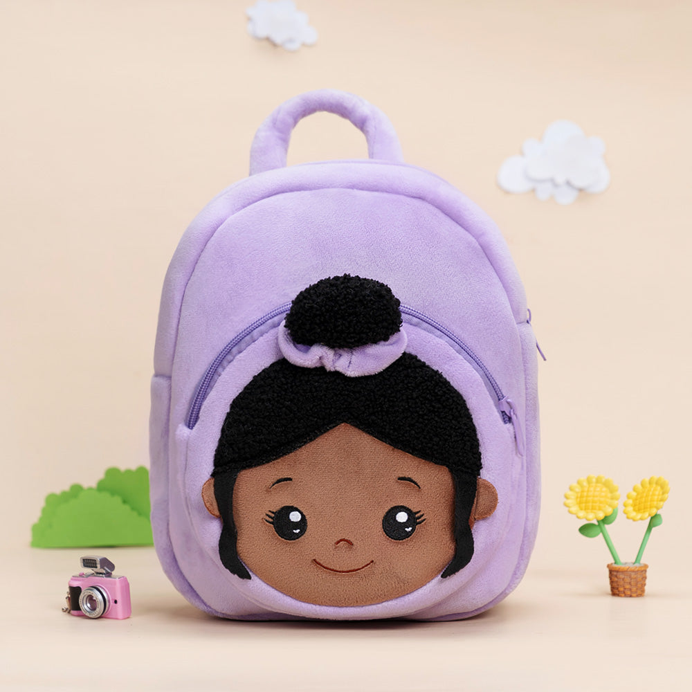 Personalized Purple Deep Skin Tone Nevaeh Backpack