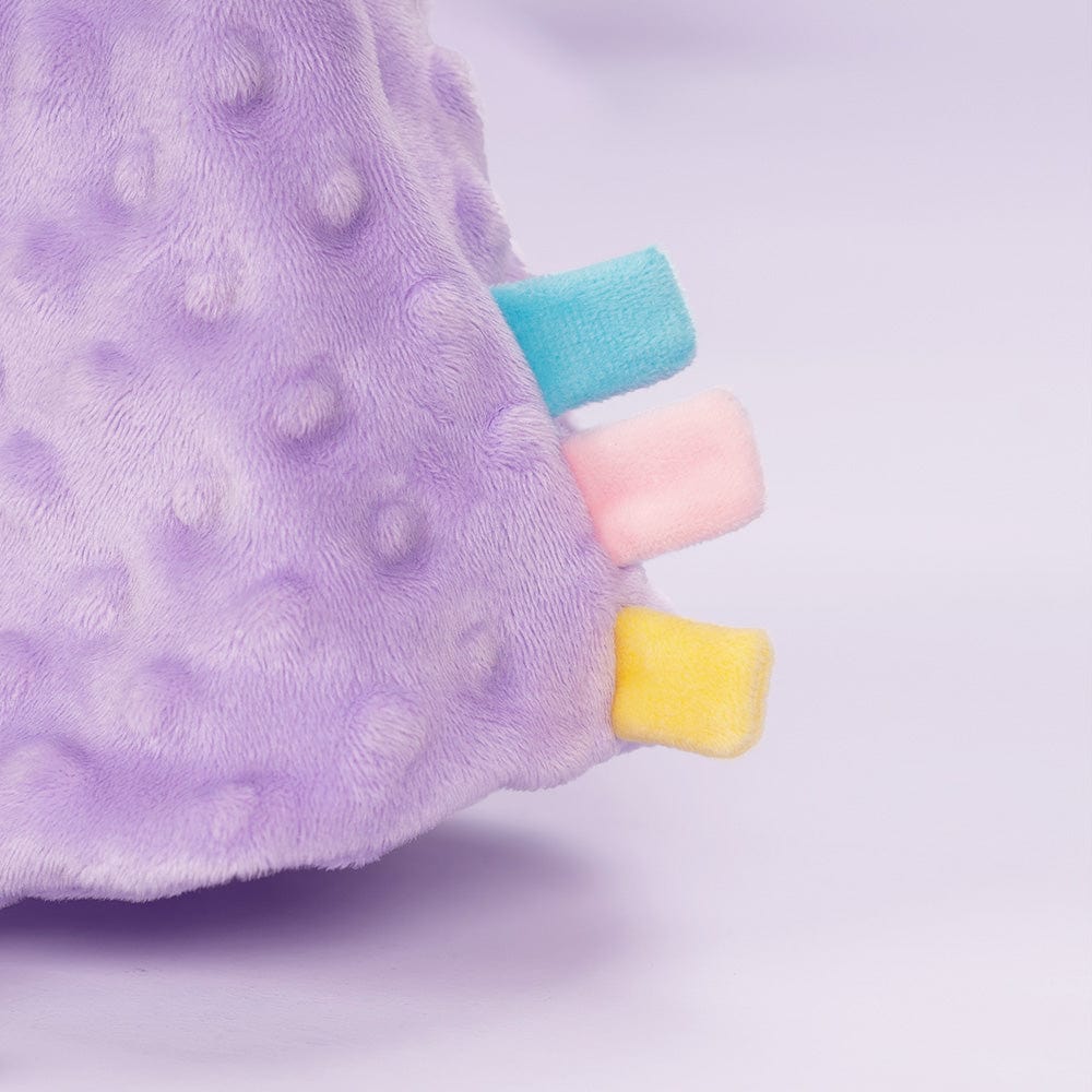 Personalizedoll Purple Baby Soft Plush Towel Toy with Teether
