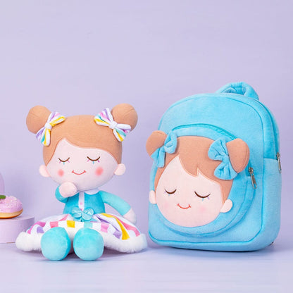 OUOZZZ Featured Gift - Personalized Doll + Backpack Bundle Rainbow Iris / With Backpack