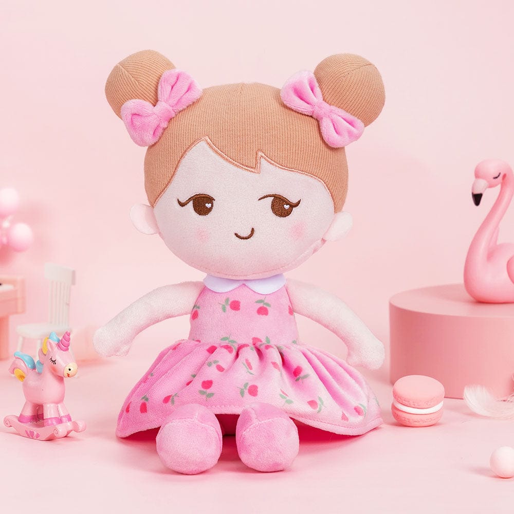 OUOZZZ Personalized Playful Pink Girl Doll
