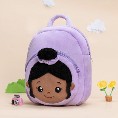 Personalized Purple Deep Skin Tone Nevaeh Backpack