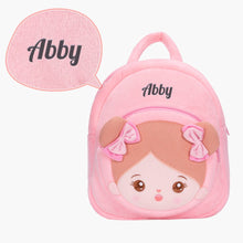 Load image into Gallery viewer, OUOZZZ Personalized Sweet Girl Pink Plush Backpack Only Backpack
