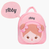 Personalized Sweet Girl Pink Plush Backpack