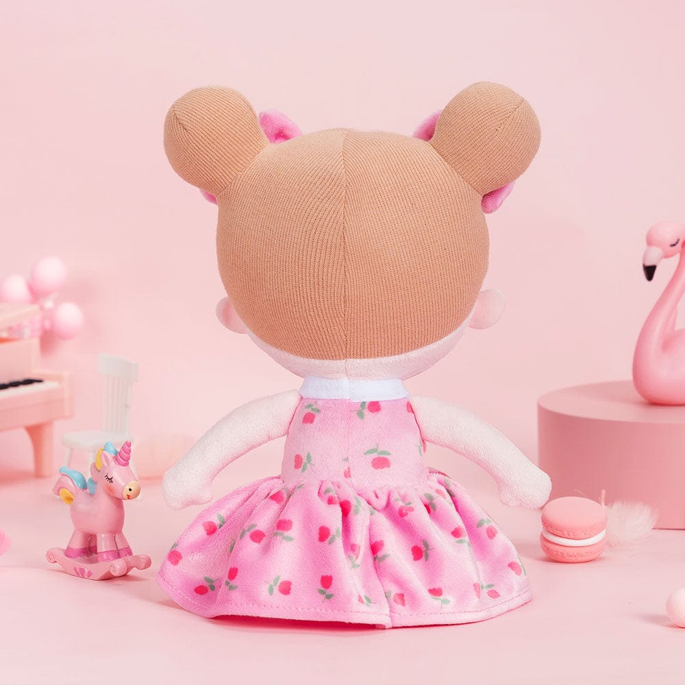 OUOZZZ Personalized Playful Pink Girl Doll