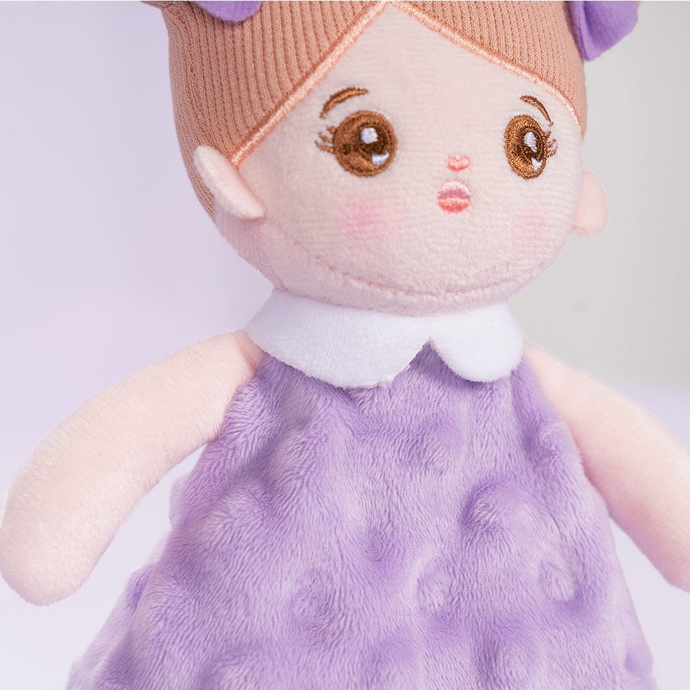 Personalizedoll Purple Baby Soft Plush Towel Toy with Teether