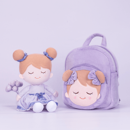 OUOZZZ Featured Gift - Personalized Doll + Backpack Bundle Light Purple Iris💜 / With Backpack